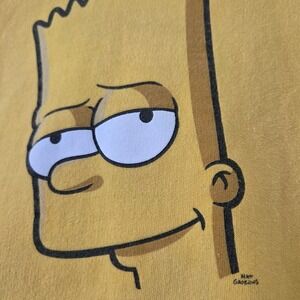 The Simpsons Bart Simpson Yellow Graphic Hoodie Youth Small Universal Studios